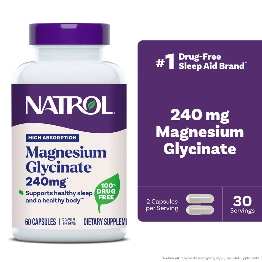 NATROL MAGNESIUM GLYCENATE 240 MG 60 TAB