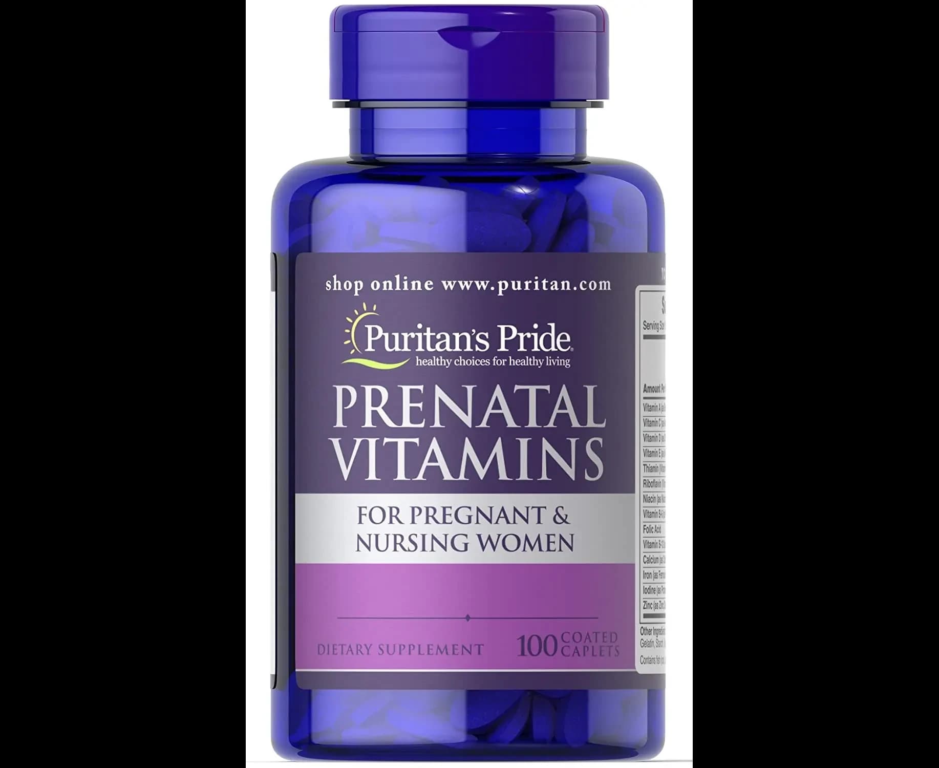 puritans pride prenatal vitamins 100cap