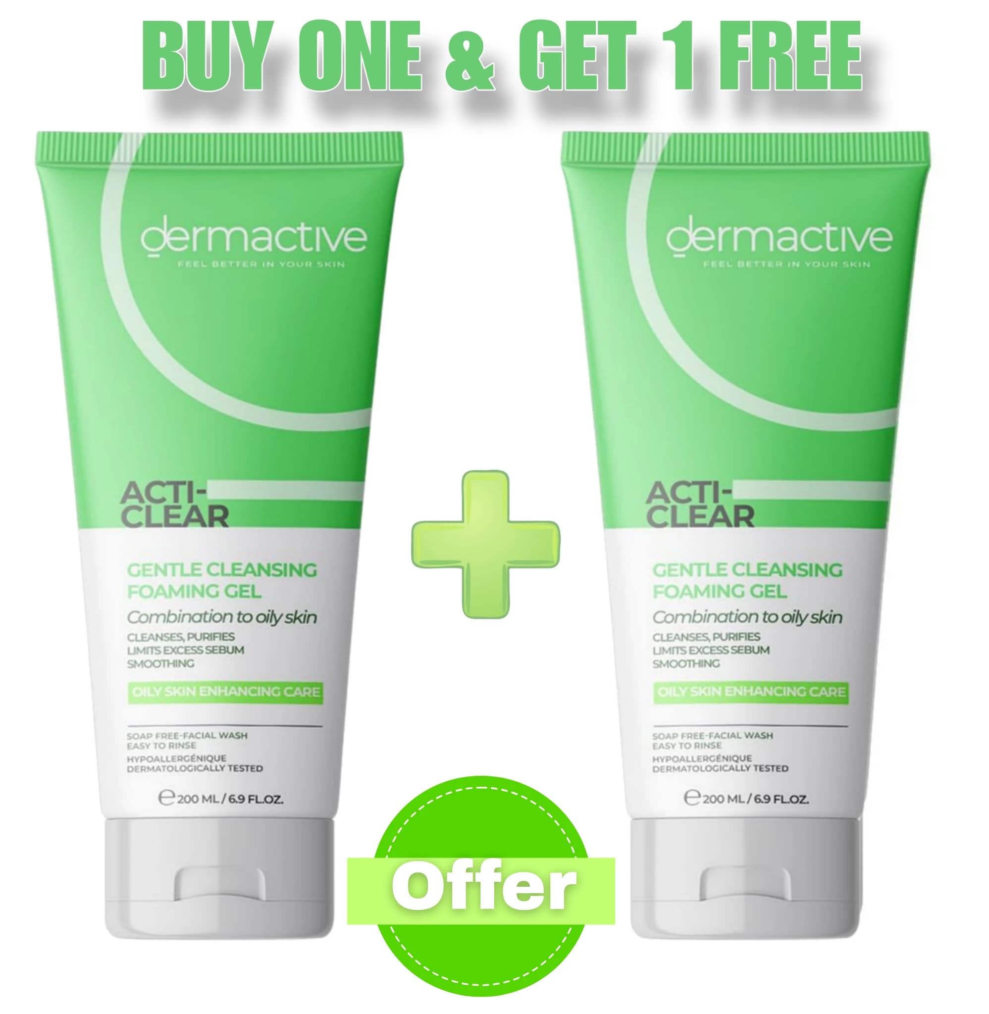 DERMACTIVE CLEANSING FOAMING GEL 200 ML(1+1)