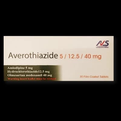 Averothiazide 5/12.5/40MGM 30TAP