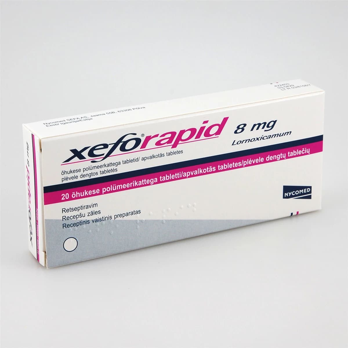 XEFO RAPID 8MGM 20 TAP